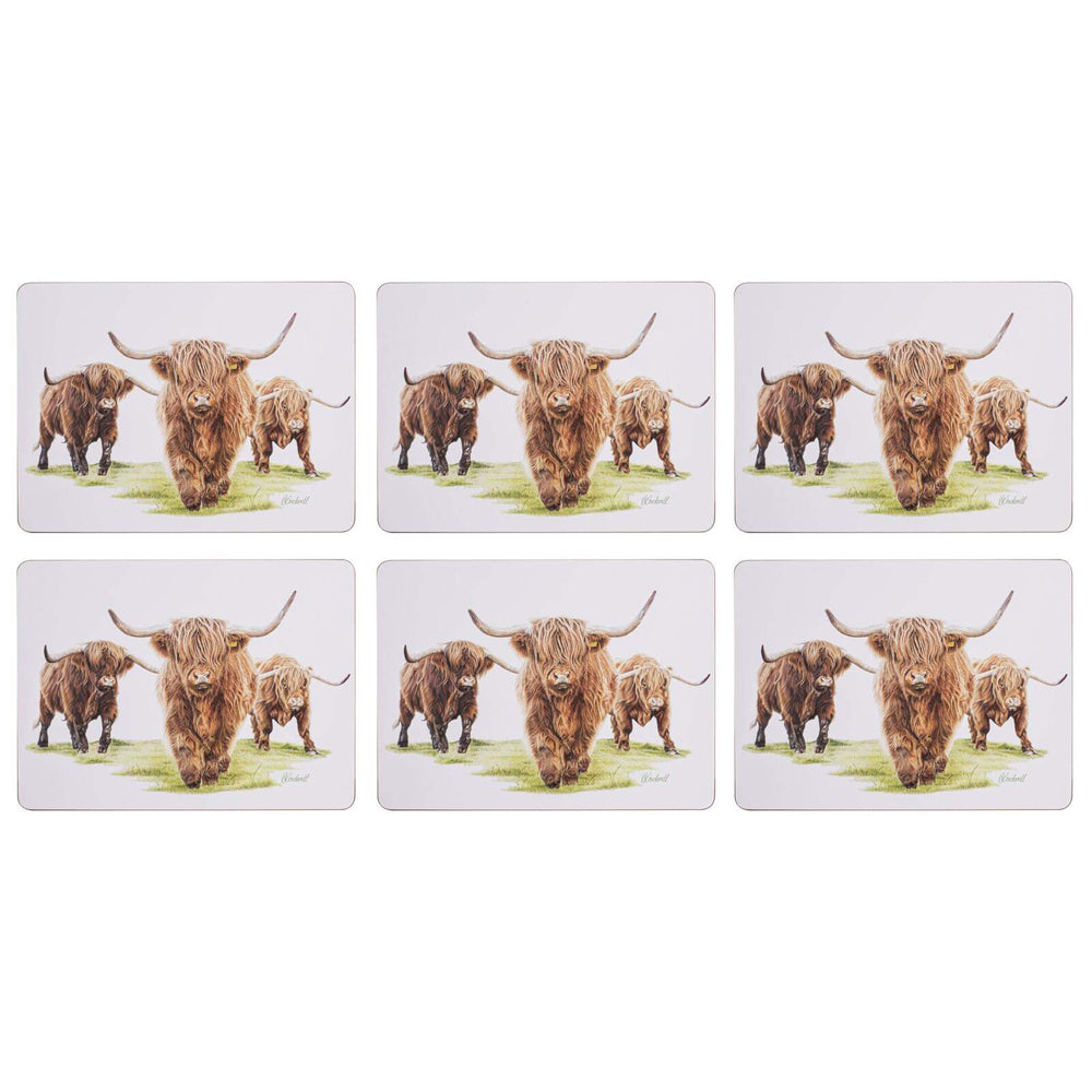 521833-6pc-ashdene-hardboard-cork-29cm-highland-herd-placemat-set
