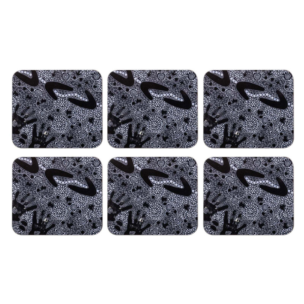 521844-6pc-ashdene-hardboard-cork-maintaining-our-culture-coaster-black