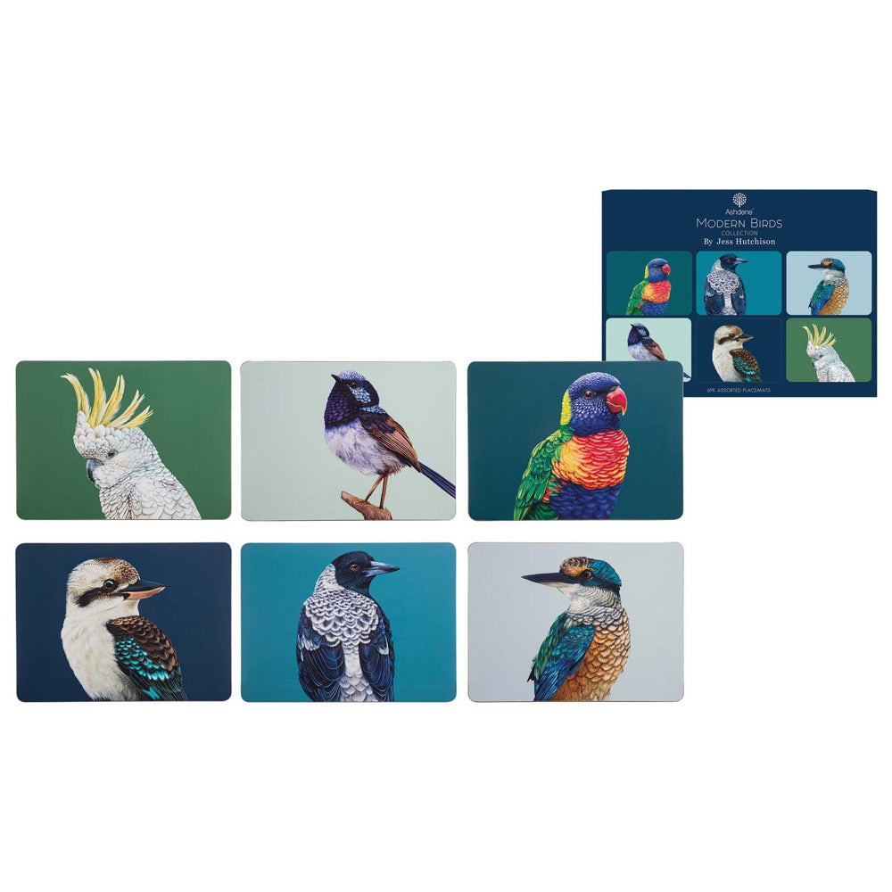 521864-6pk-ashdene-hardboard-cork-29cm-modern-birds-placemat-assorted