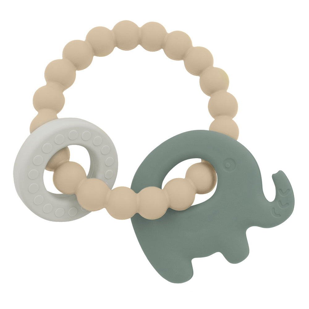 4236112-playground-baby-11cm-silicone-beechwood-elephant-teether-3m-sage