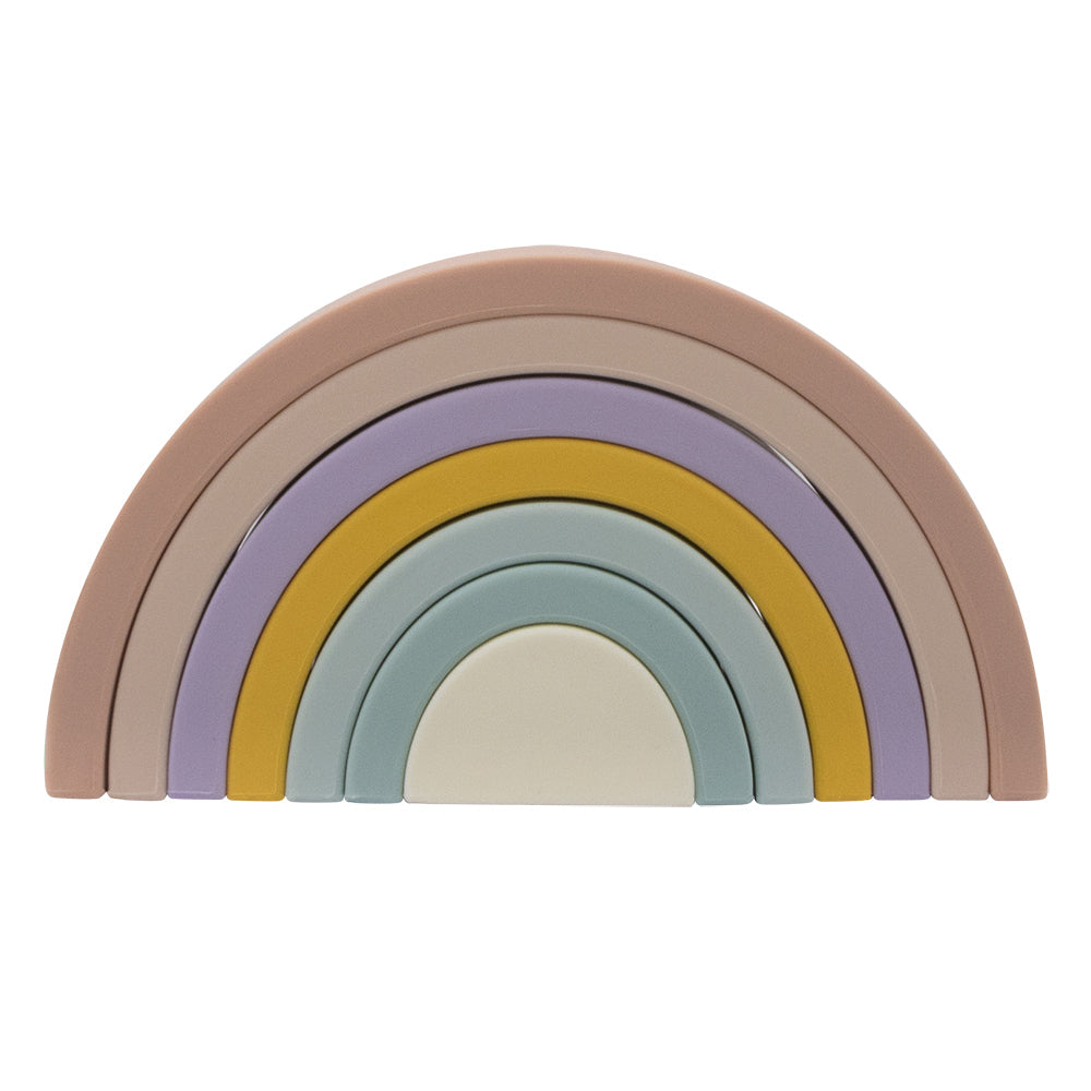 4237111-playground-14cm-silicone-rainbow-puzzle-baby-infant-6m-rose