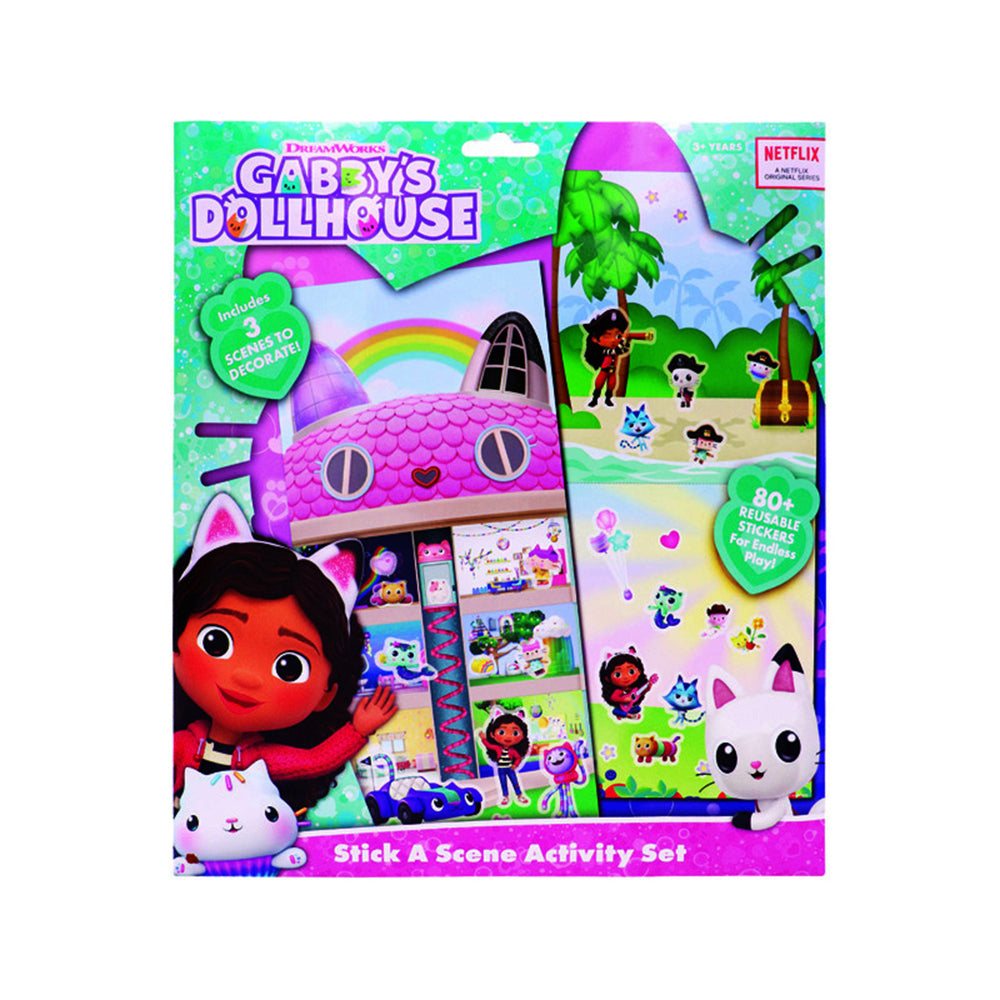 305-11109-80pc-gabbys-dollhouse-kids-stick-a-scene-reusable-stickers-activity-set-3y