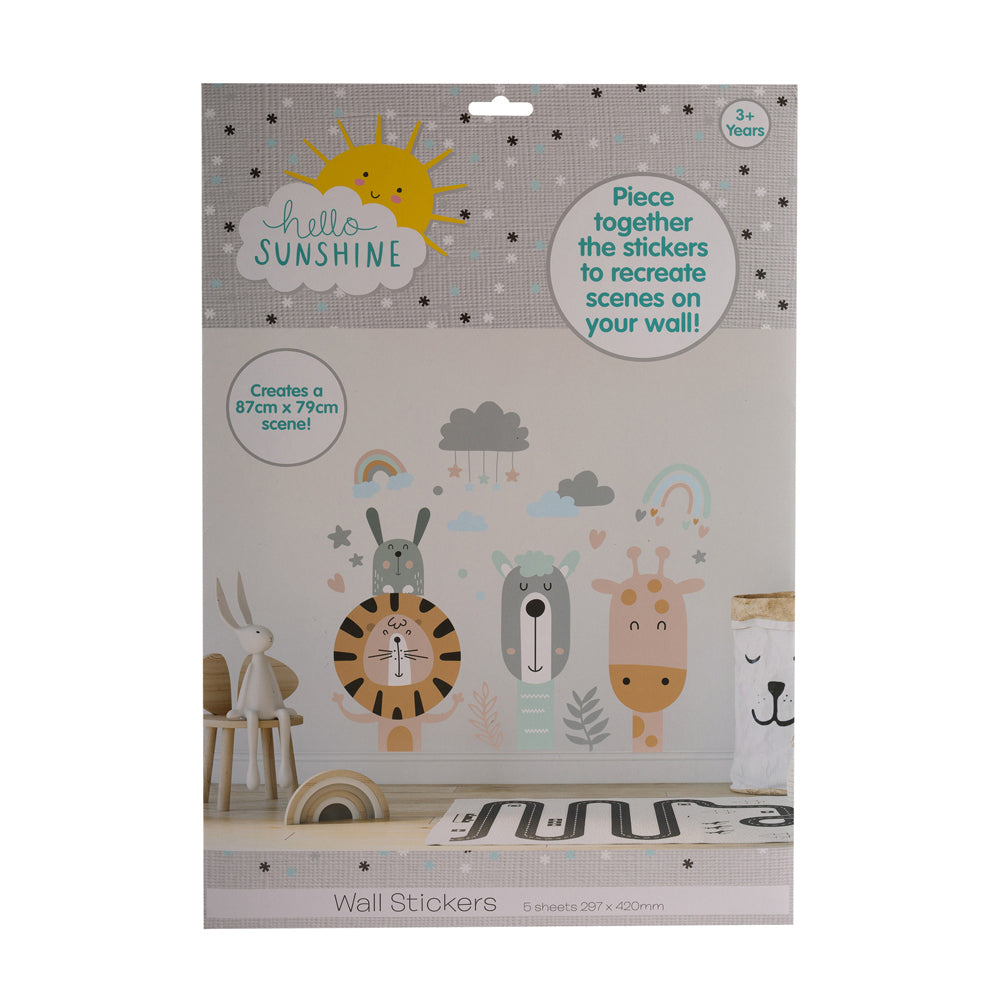 401-11003-5pk-hello-sunshine-kids-42cm-safari-wall-stickers-3y