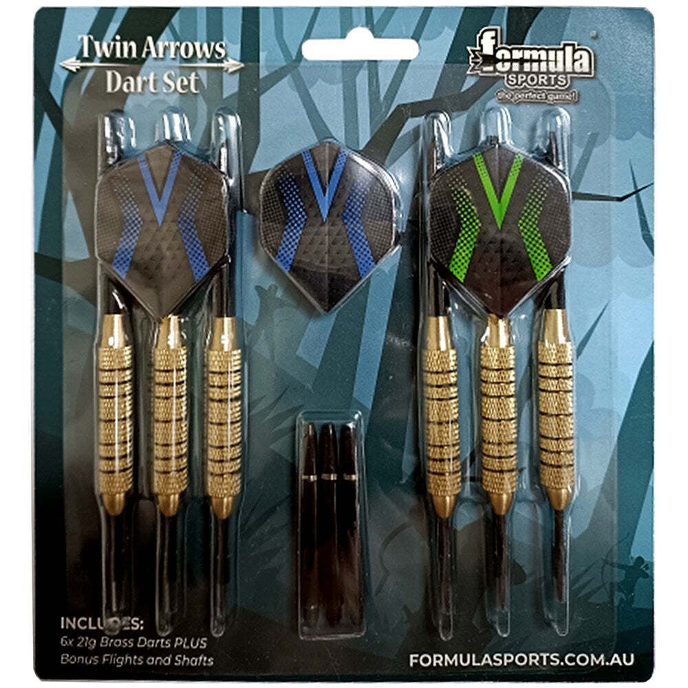 105800-formula-sports-twin-arrows-21g-brass-barrel-darts-set