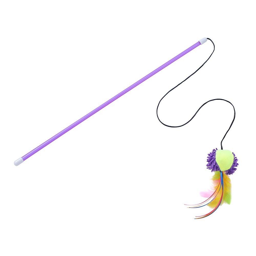 36119-paws-claws-45cm-tassel-cat-kitten-pet-toy-dangler-assorted