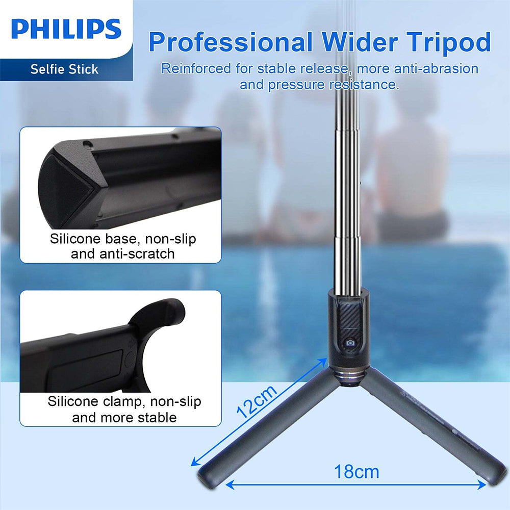 4895229100626-philips-flexible-tripod-selfie-stick-w-bluetooth-remote-for-iphone-black