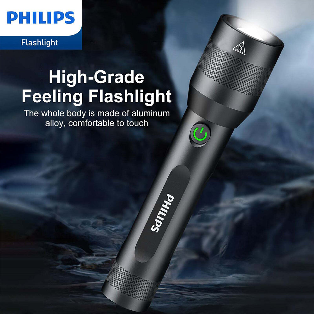 4895229136137-philips-rechargeable-led-handheld-1100lm-flashlight-black