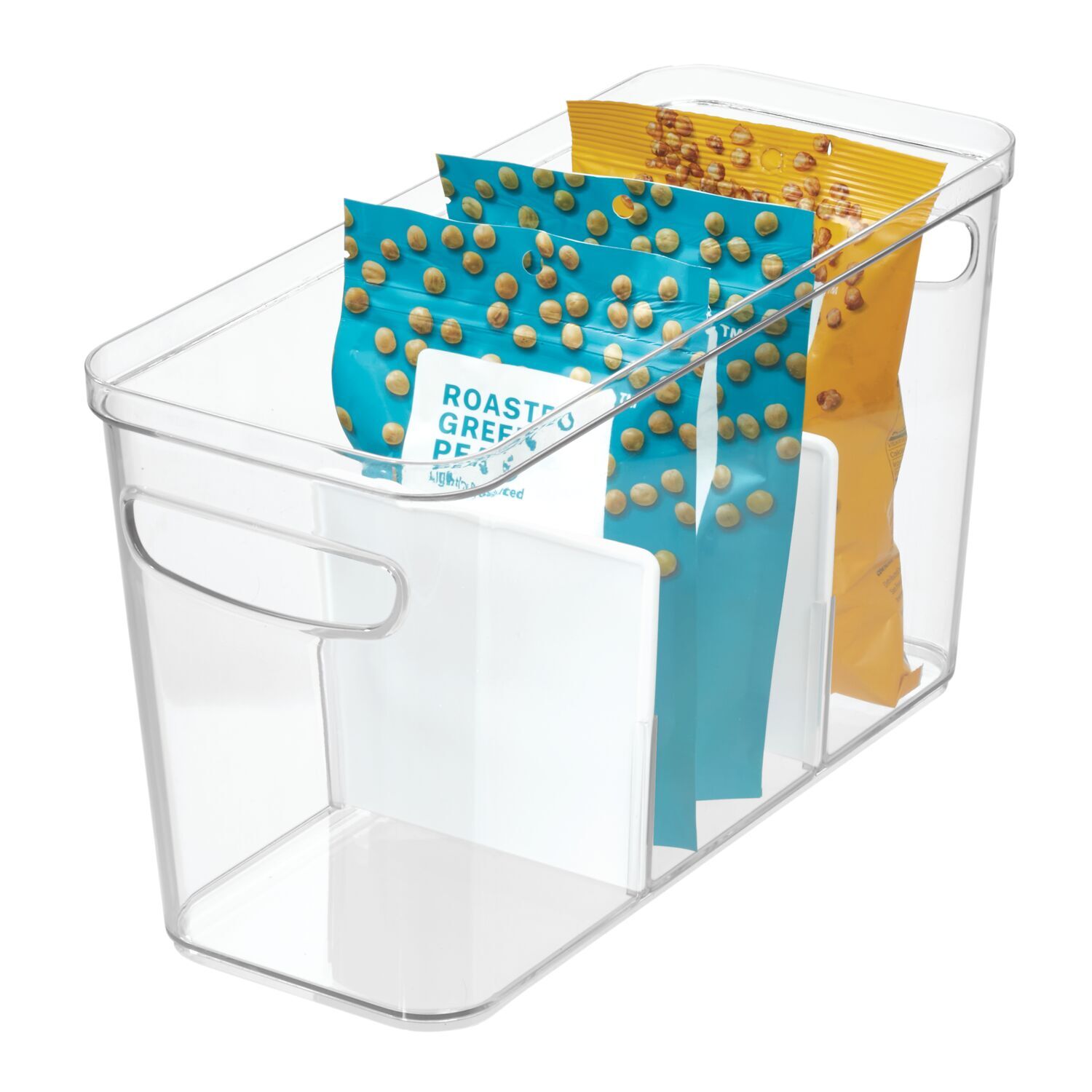 71850-idesign-crisp-35-5x20-3cm-storage-divided-bin-w-handles-clear
