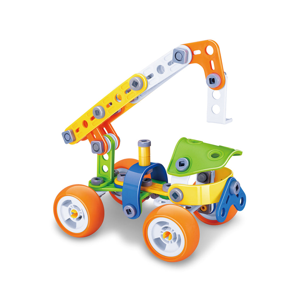 98pcs Construct IT Flexibles DIY Crane Toy w/ Tools Kit Kids 4y+