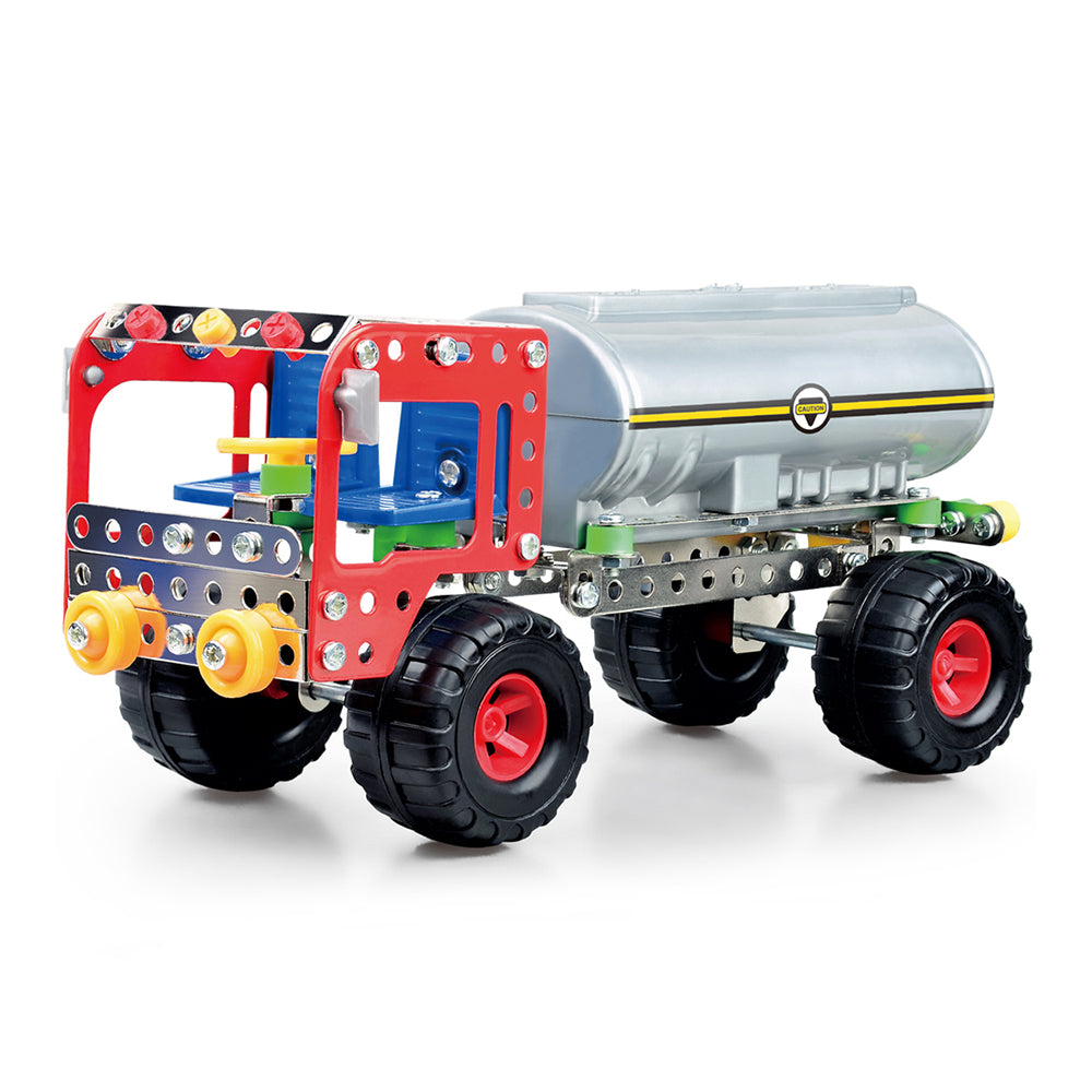 170pc Construct IT DIY Tanker Truck Toy w/ Tools Kit Kids 8y+
