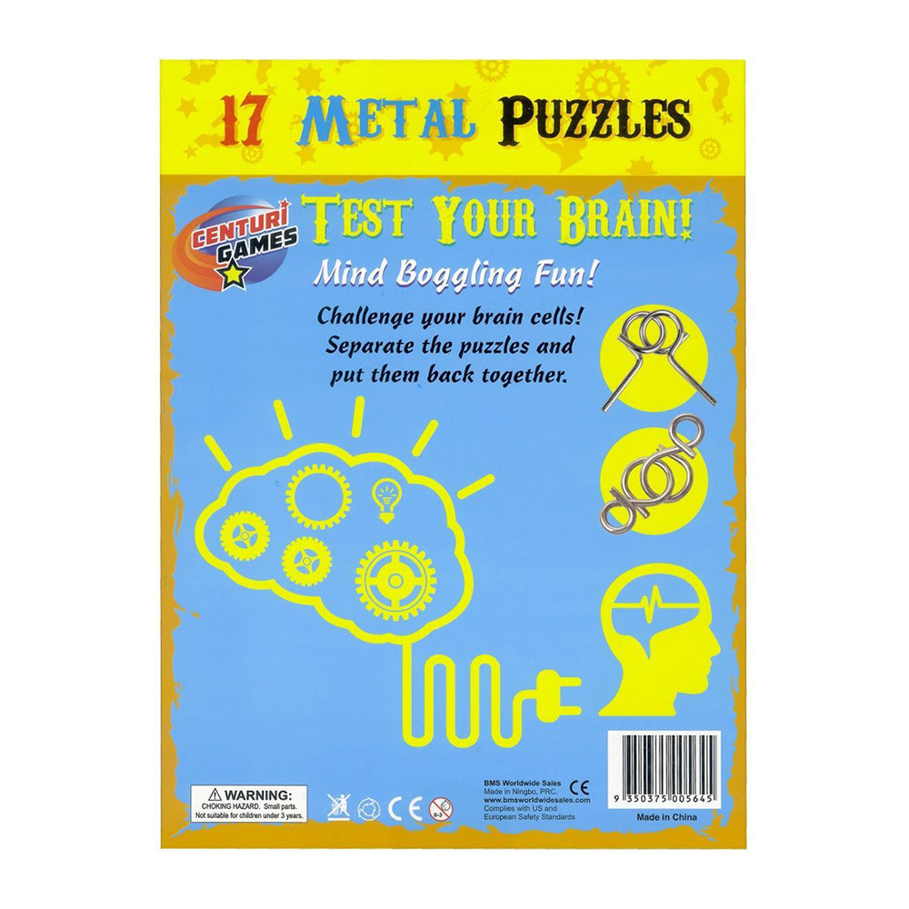 17pc Centauri Games Metal Puzzle Solving/Brain Teaser Toy Kids 8y+