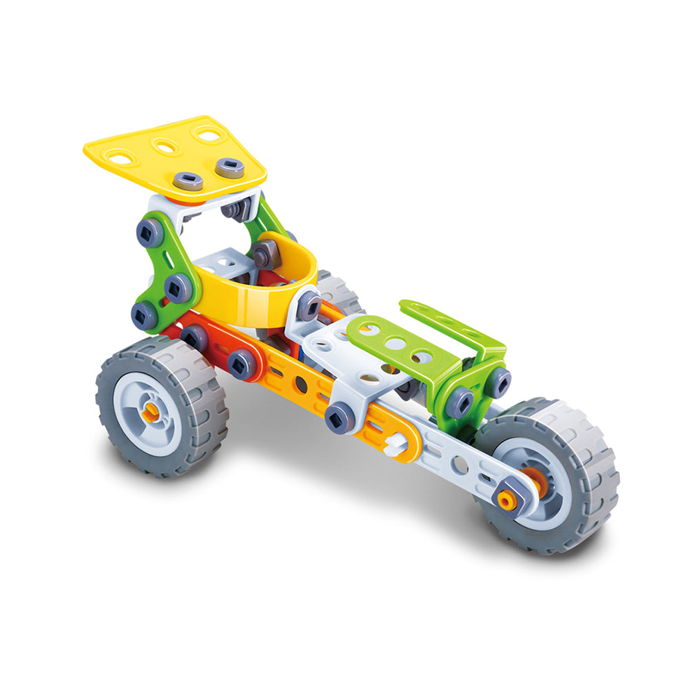 74pcs Construct IT Flexibles DIY Dragster Toy w/ Tools Kit Kids 4y+