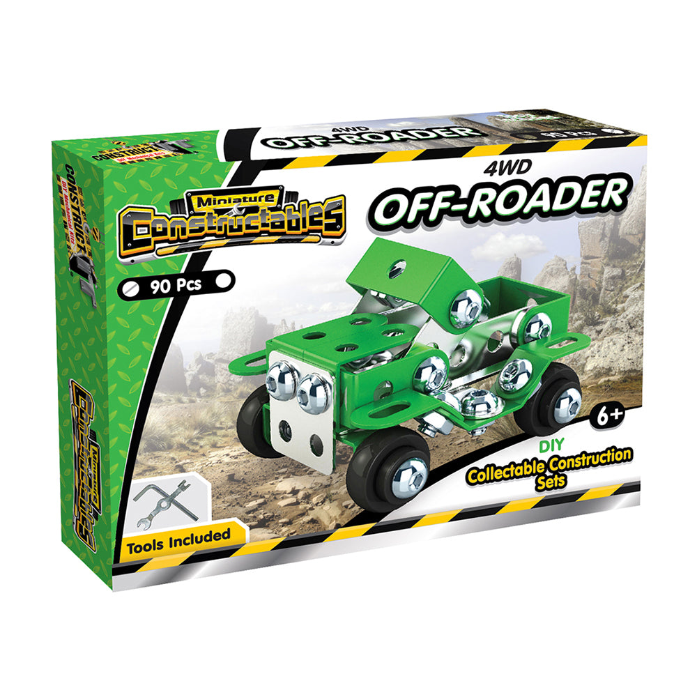 90pc Construct IT Constructables DIY Off-Roader Toy w/ Tools Kids 6y+ Green