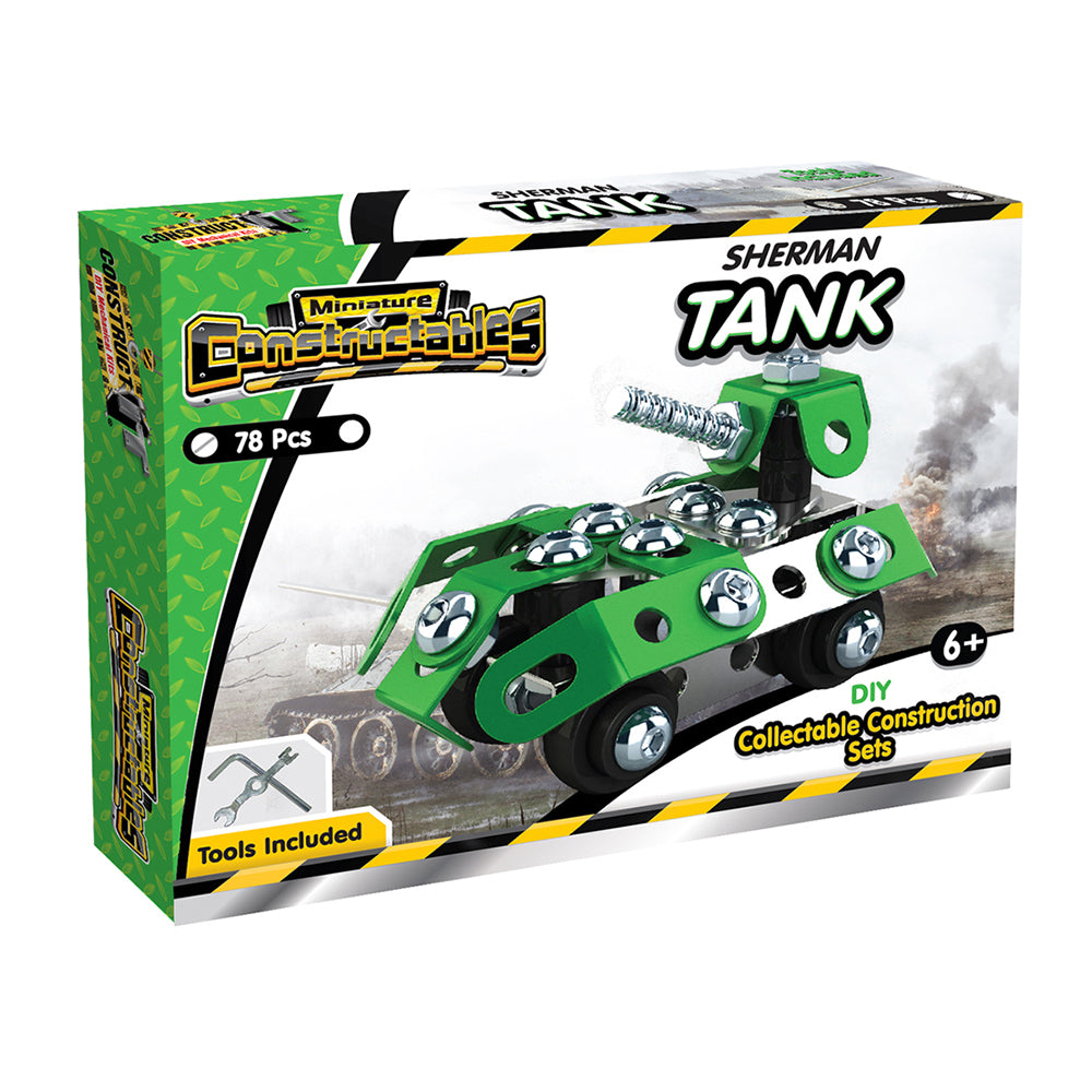 78pc Construct IT Constructables DIY Tank Toy w/ Tools Kids 6y+ Green