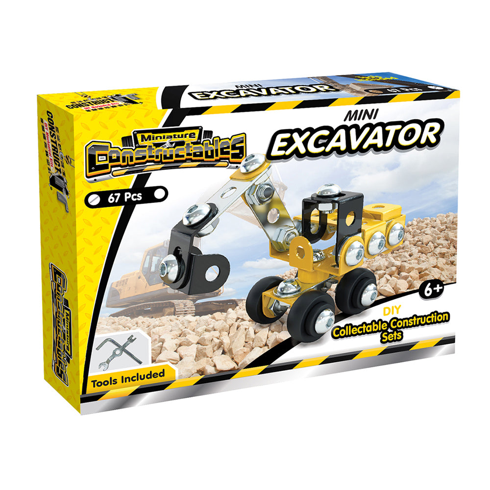 67pc Construct IT Constructables DIY Excavator Toy Set w/ Tools Kids 6+ YLW