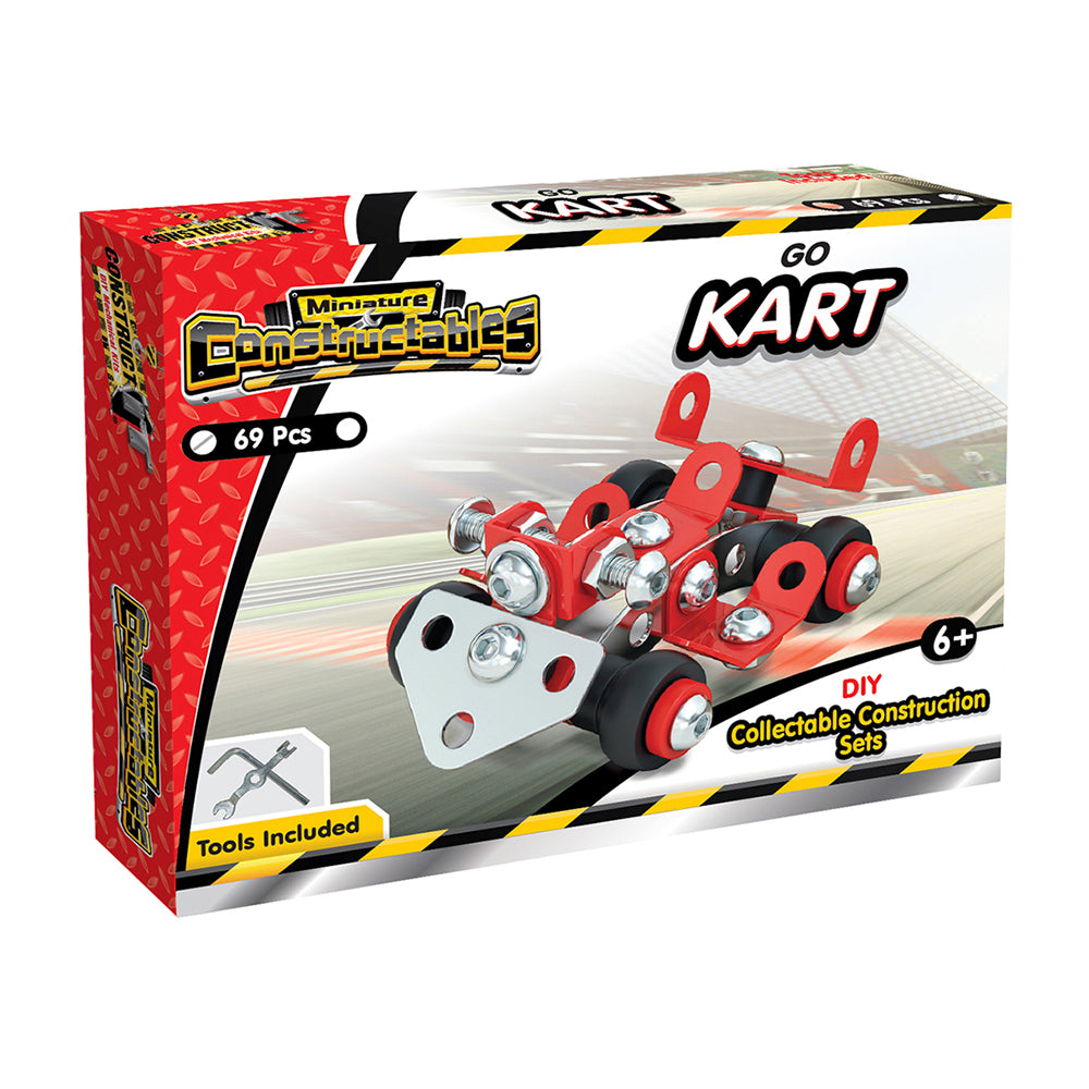 69pc Construct IT Constructables DIY Go Kart Toy Set w/ Tools Kids 6y+ Red