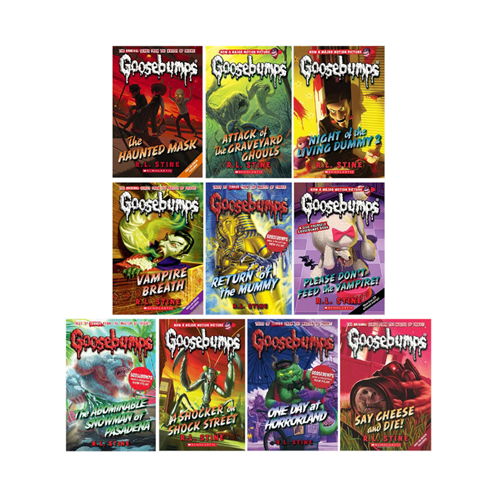 10pc Goosebumps Horror Land Classic Series Reading Book Set 8y+