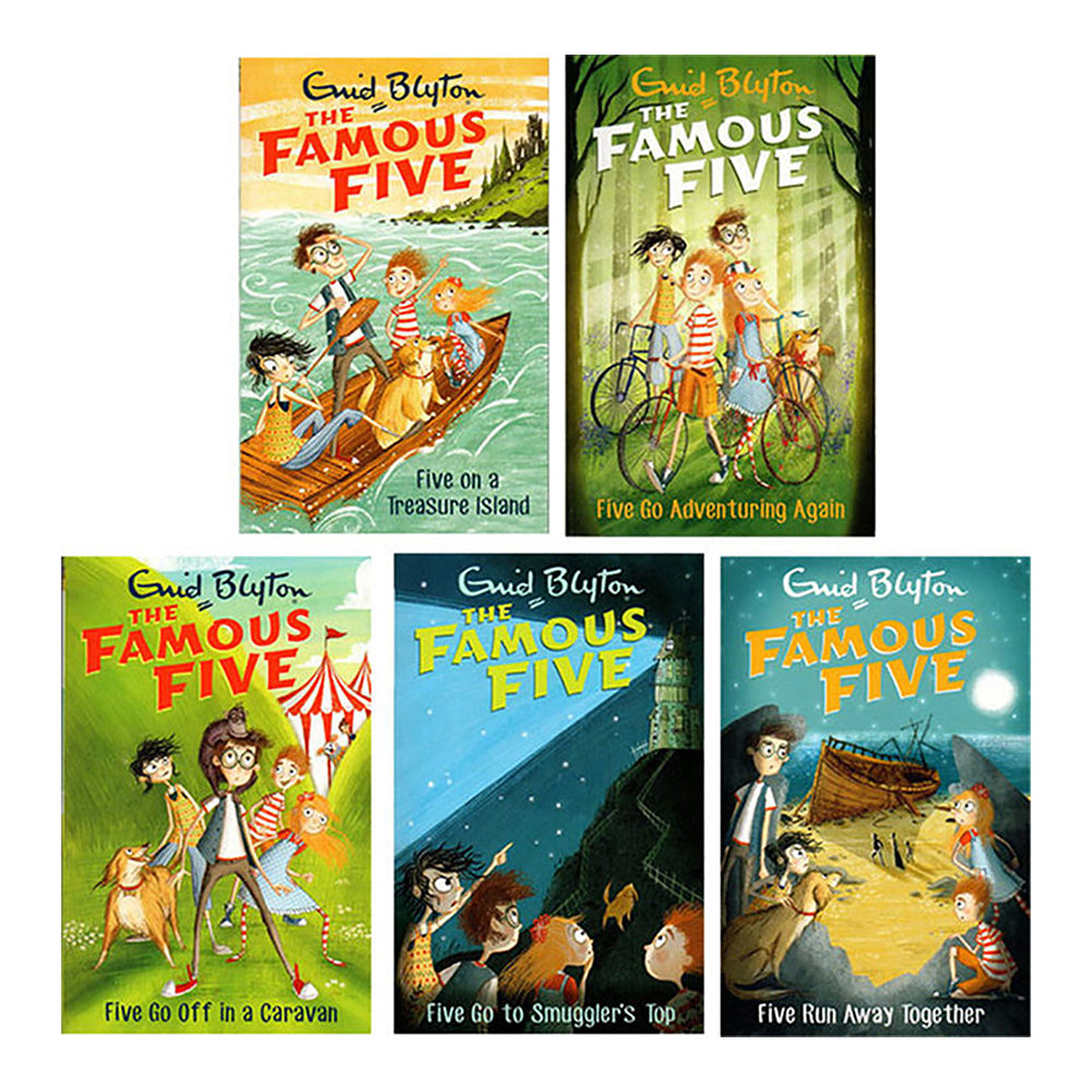 5pc Hachette The Famous Five Books Of Adventure Kids Reading Collection 8y+