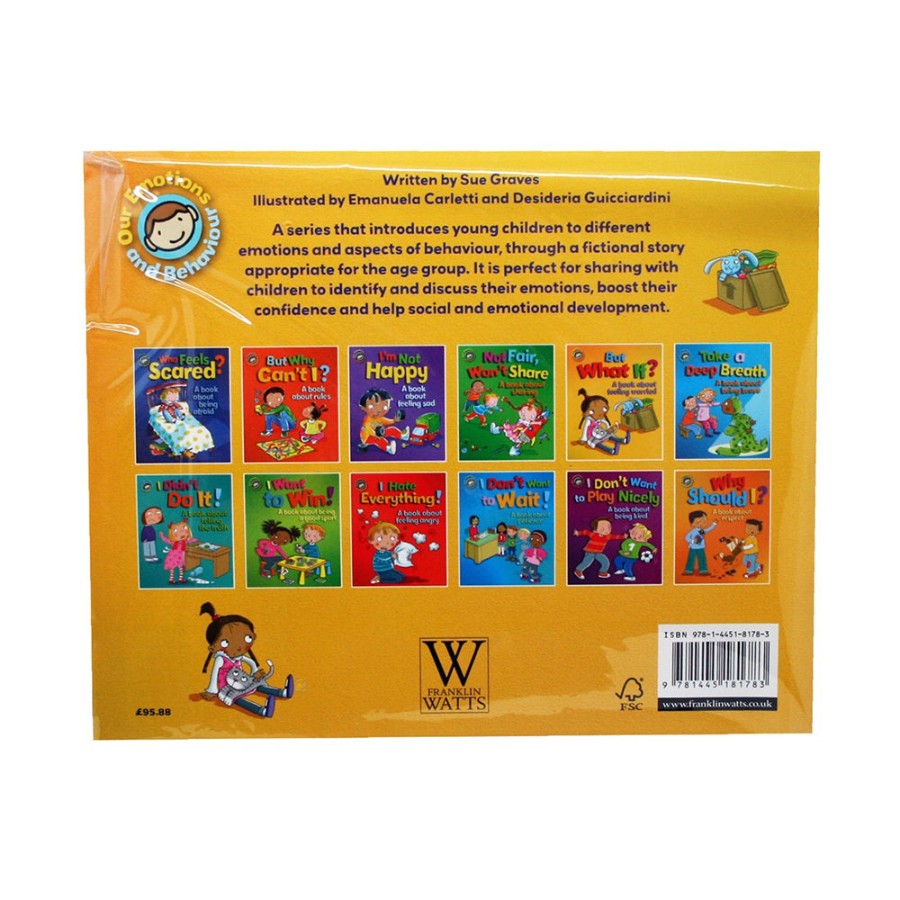 12pc Hachette Our Emotions & Behaviour Kids Story Book Collection 3y+
