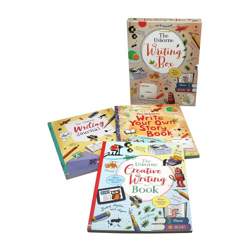 3pc Usborne Writing Box Story Book/Journal Set Kids/Children 8y+