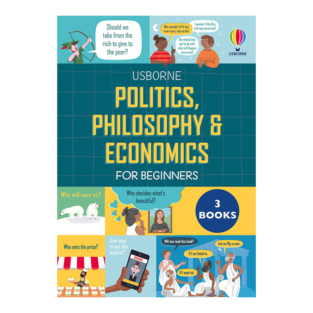 3pc Usborne Politics Philosophy & Economics Slipcase For Beginners