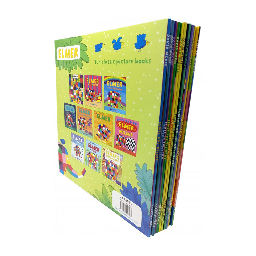 10pc Walker The Elmer Stories Kids Book Collection 3y+