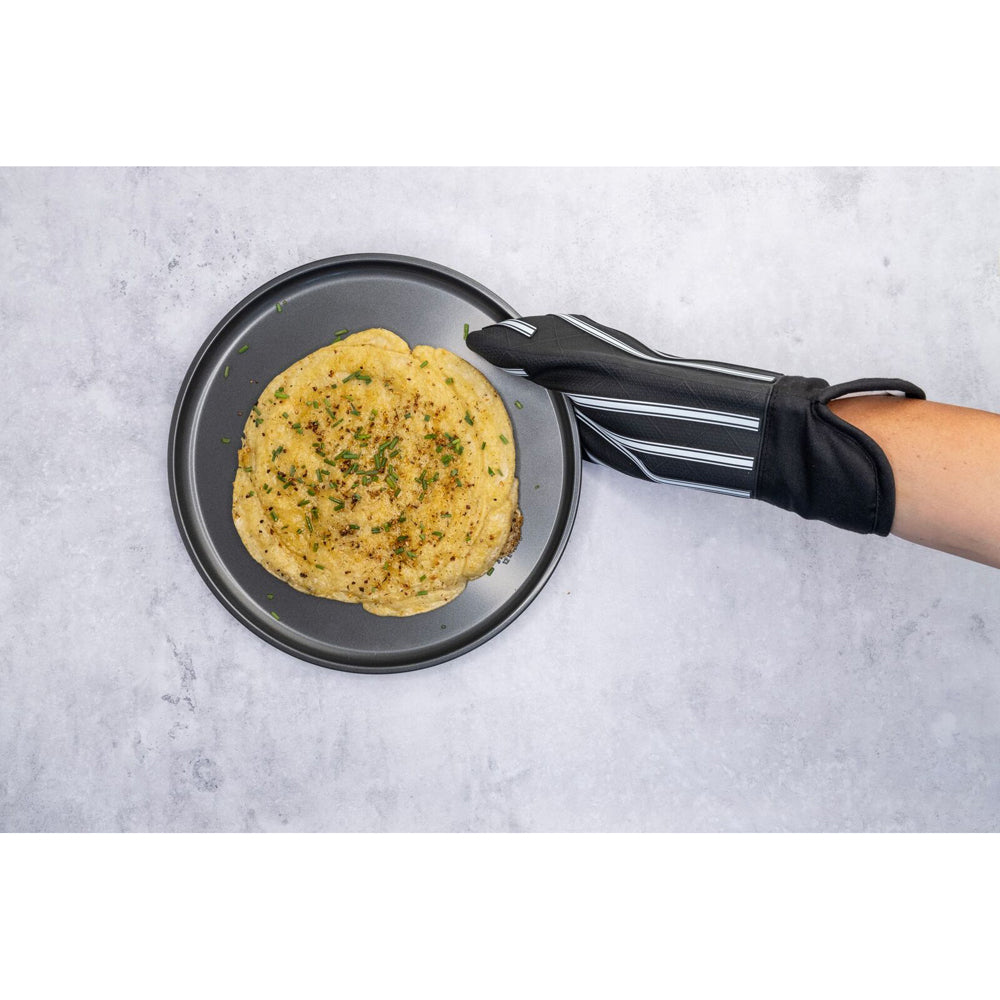 Cuisena Silicone & Fabric Oven Glove - Black Stripe