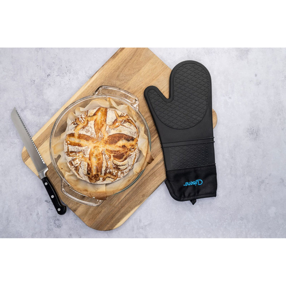 Cuisena Silicone & Fabric Kitchen Oven Glove - Black