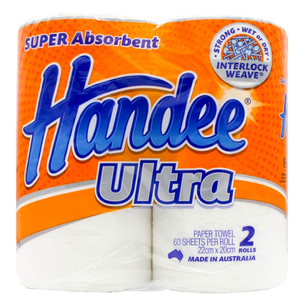 2264193-2pc-handee-ultra-60-sheets-paper-towel-white-22-5x20-5cm