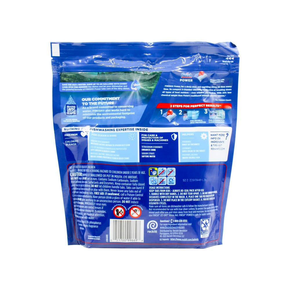 36pc Finish Powerball Dishwasher Cleaning Tablets Power