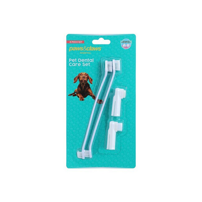 34443-4pc-paws-and-claws-pet-dental-care-toothbrush-finger-brush-set