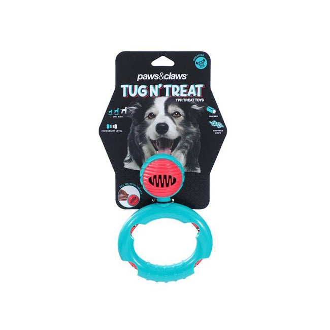 37376-paws-and-claws-tug-n-treat-tpr-dog-toy-16x16x6cm-assorted-designs
