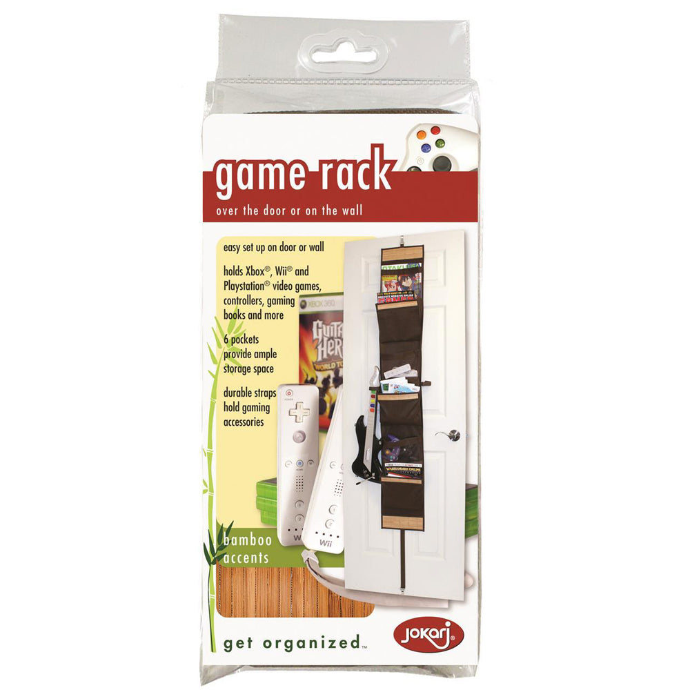 105282-jokari-26cm-game-rack-hanging-storage-organiser-brown