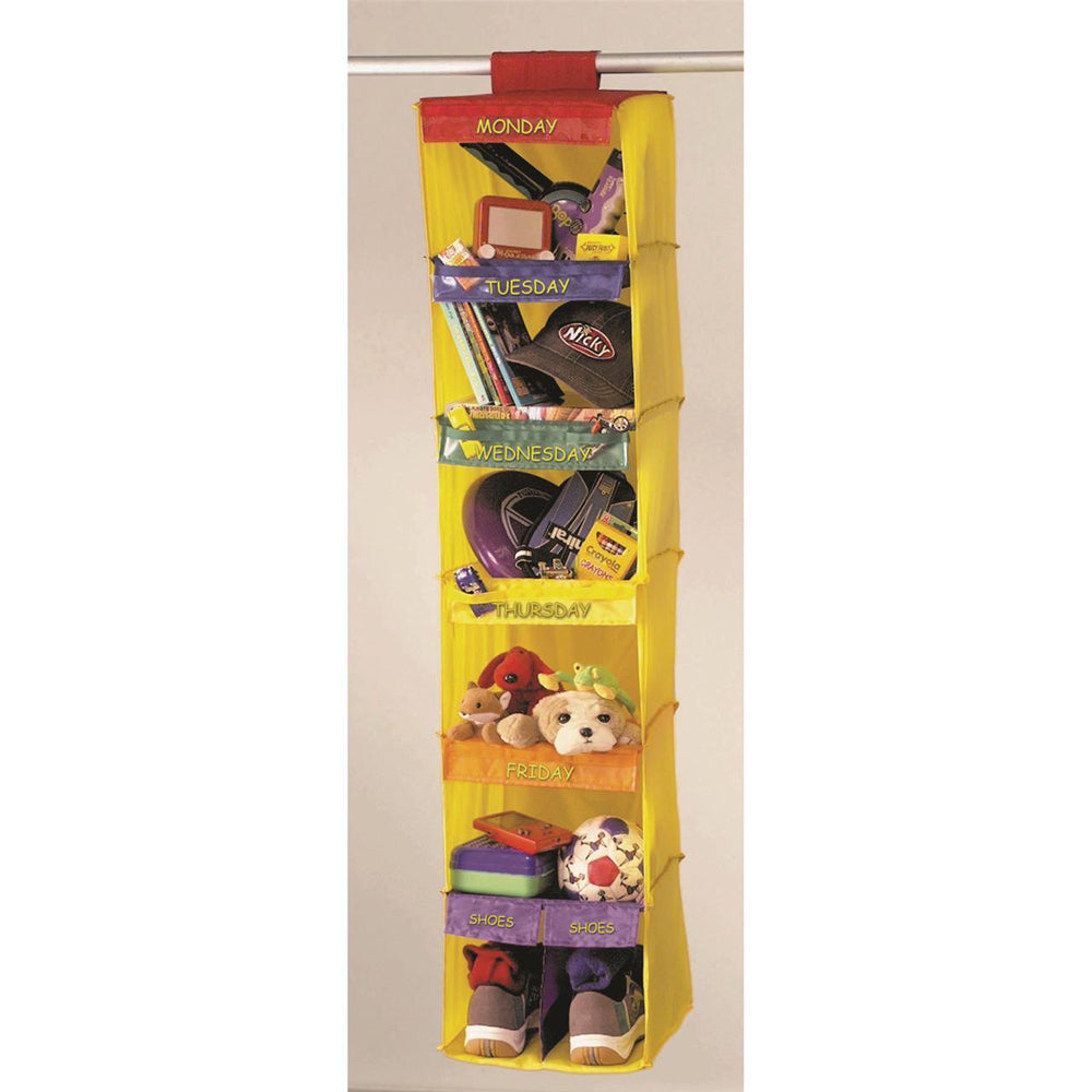 105308-jokari-33cm-kids-weekly-hanging-clothes-organiser-yellow