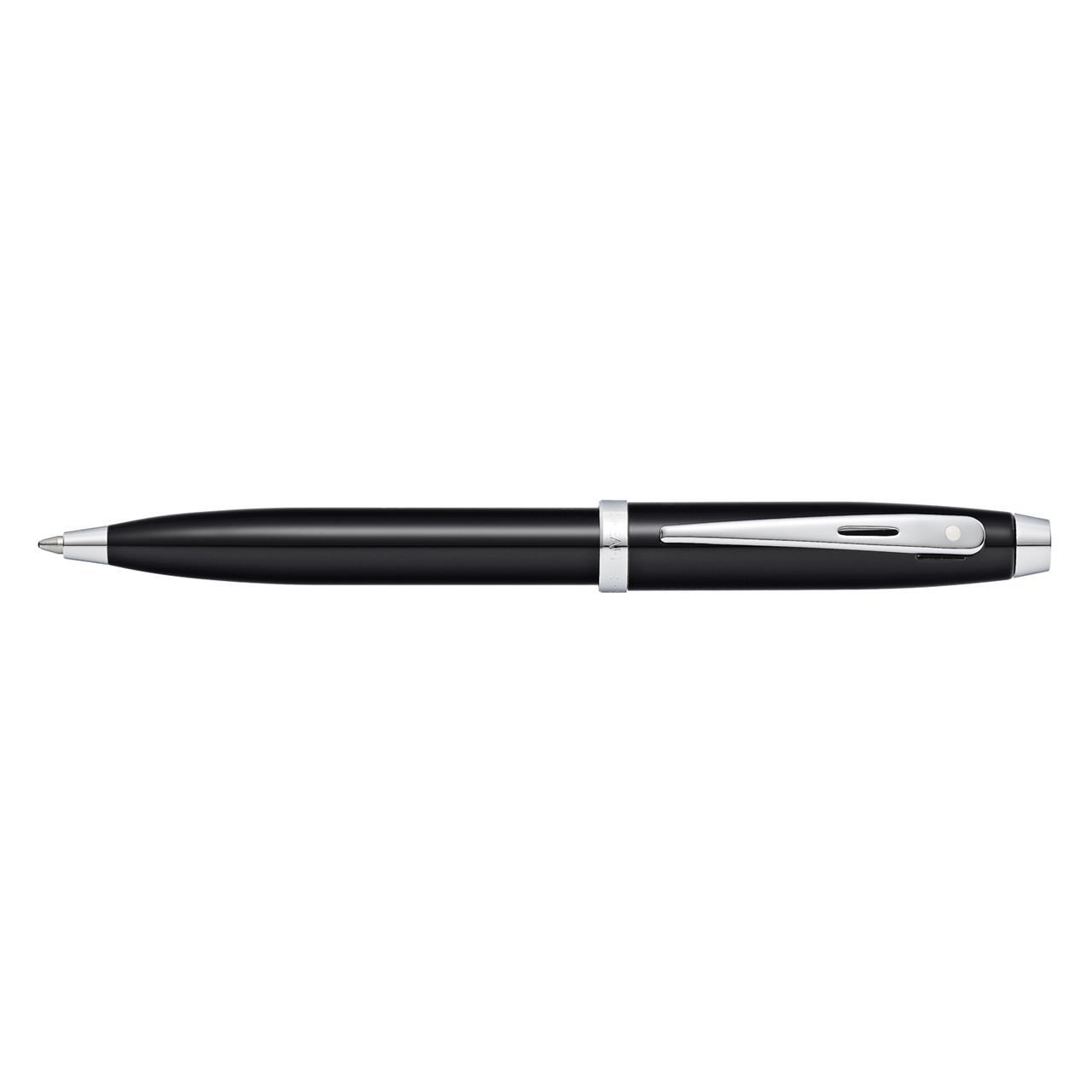 117857-sheaffer-100-ball-point-pen-lacquer-chrome-plate-black