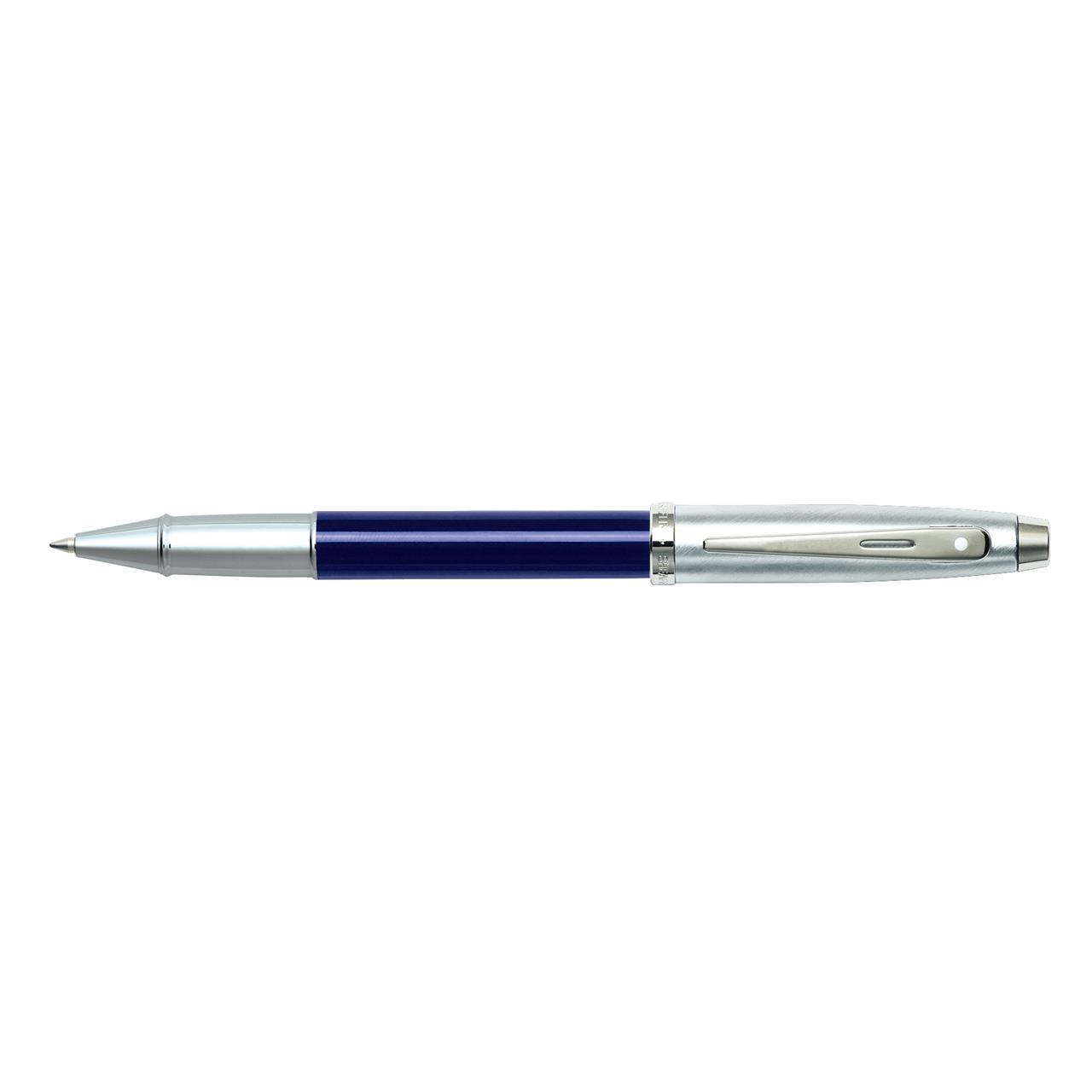 116314-sheaffer-100-roller-ball-pen-hs-nib-blue-lacquer-chrome