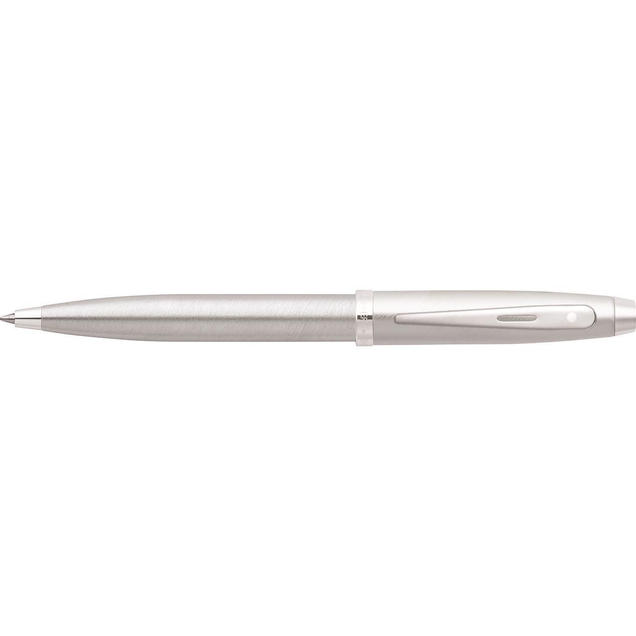 110444-sheaffer-100-ball-point-pen-brushed-chrome-nickel-silver