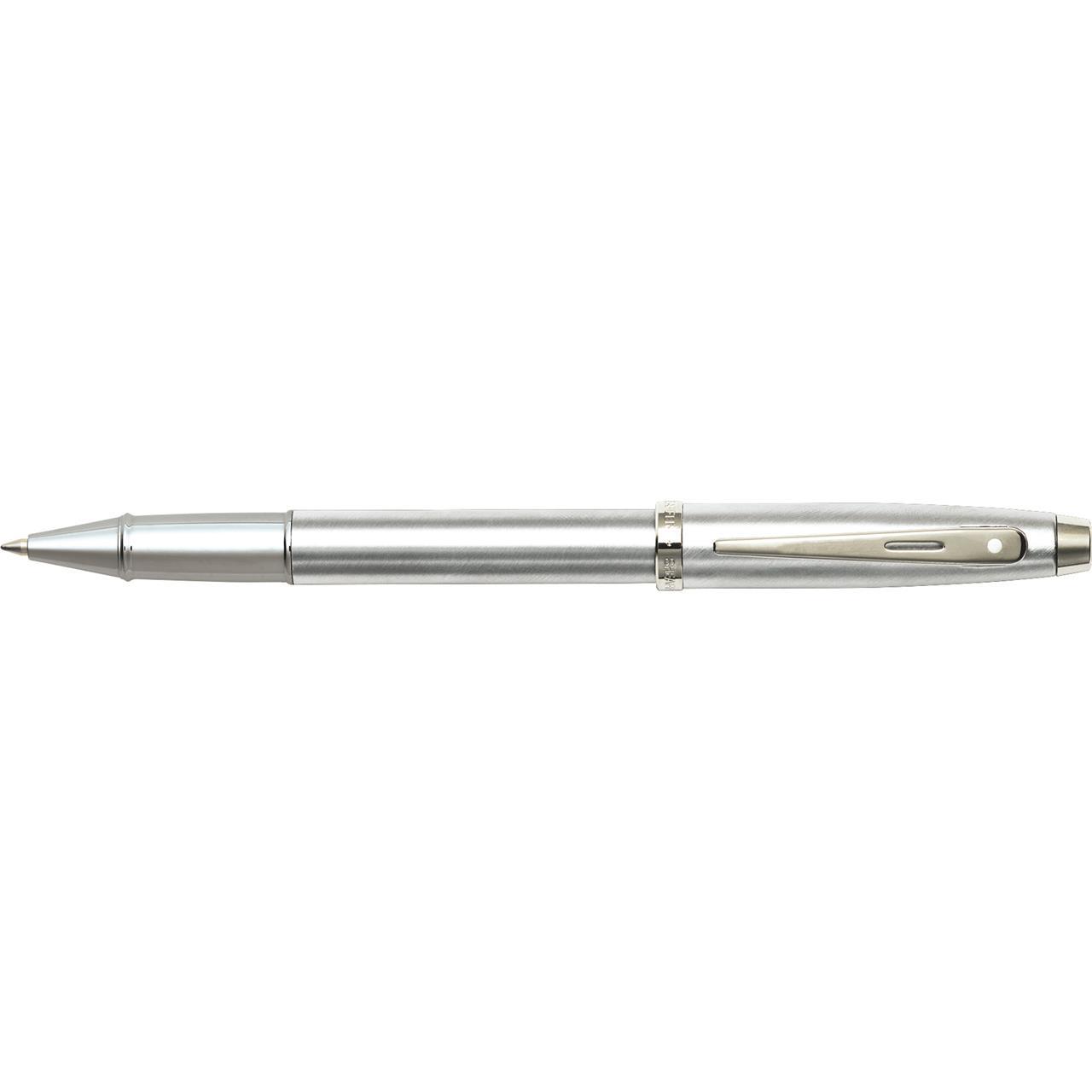 110447-sheaffer-100-roller-ball-pen-brushed-chrome-nickel-silver