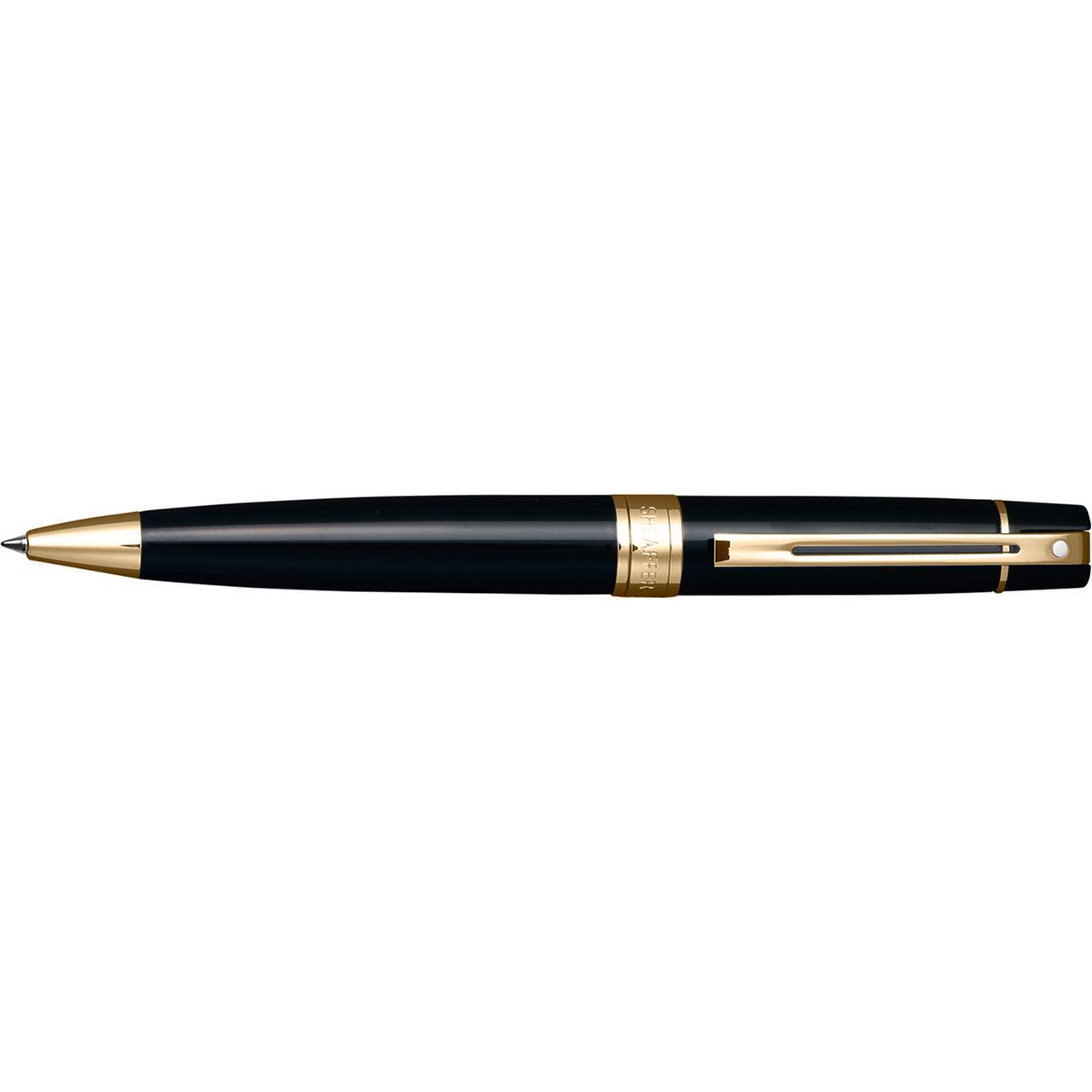 111799-sheaffer-300-glossy-ball-point-pen-black-gold-trim