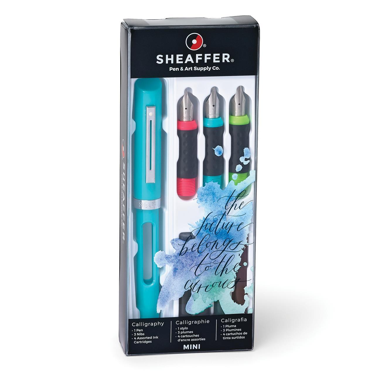 116348-8pc-sheaffer-calligraphy-fountain-pen-ink-cartridges-nib-mini-kit