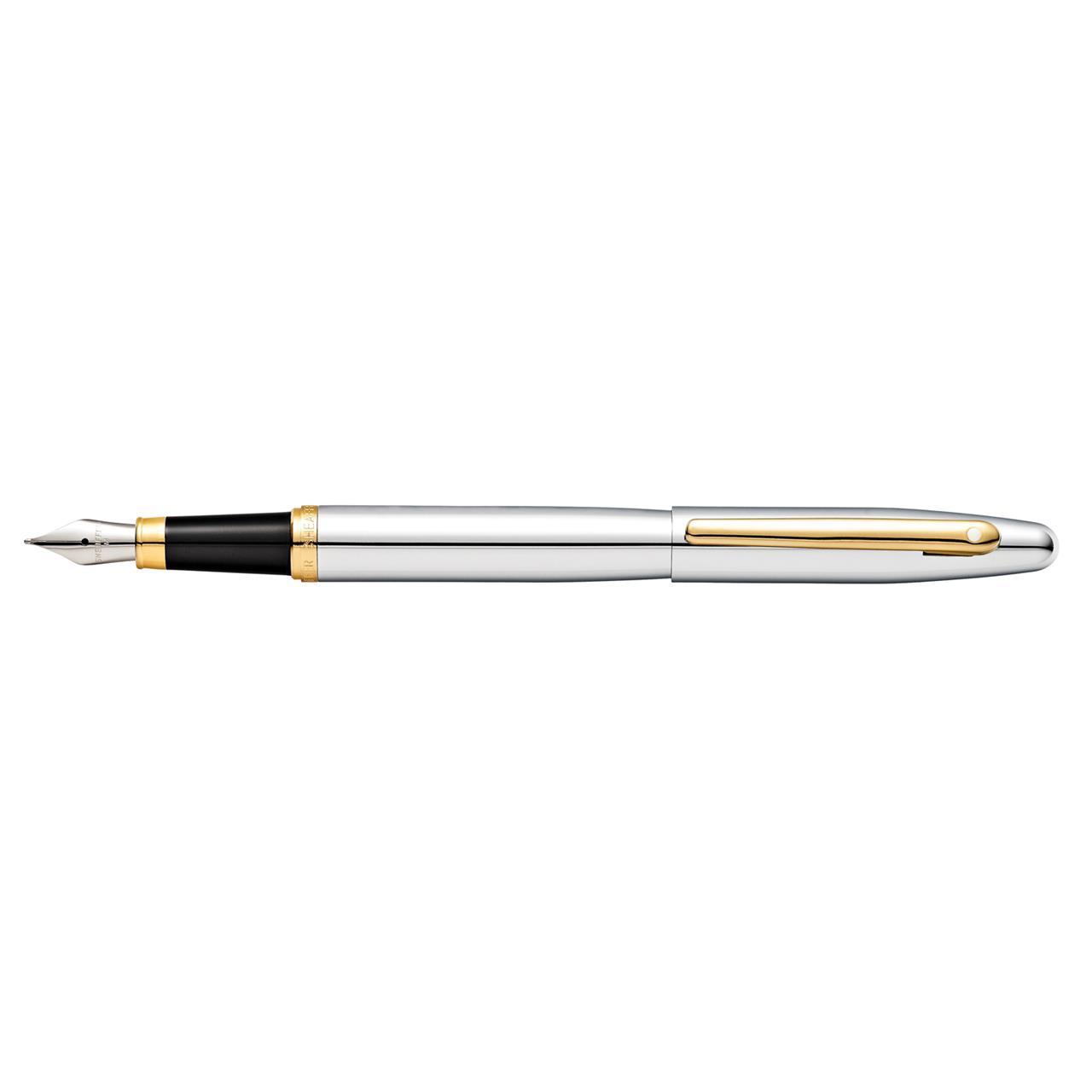 119344-sheaffer-vfm-fountain-pen-medium-nib-chrome-gold-tone