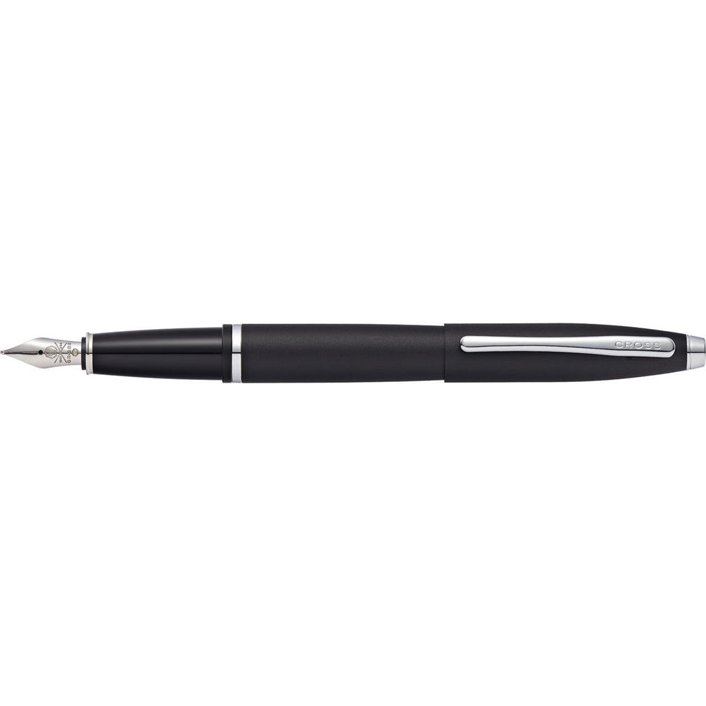 111864-cross-calais-fountain-pen-medium-nib-matte-black-writing-singing