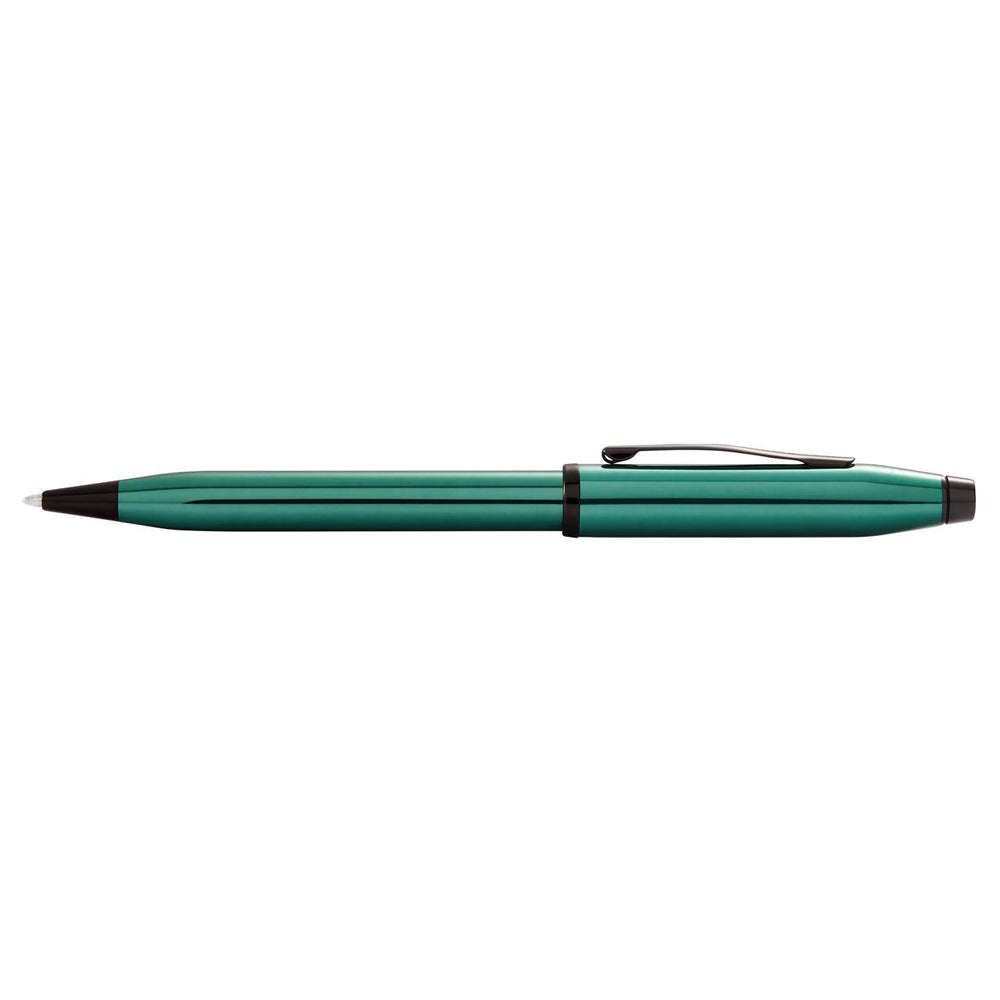 120430-cross-century-ii-ball-point-pen-medium-nib-translucent-green-lacquer-black