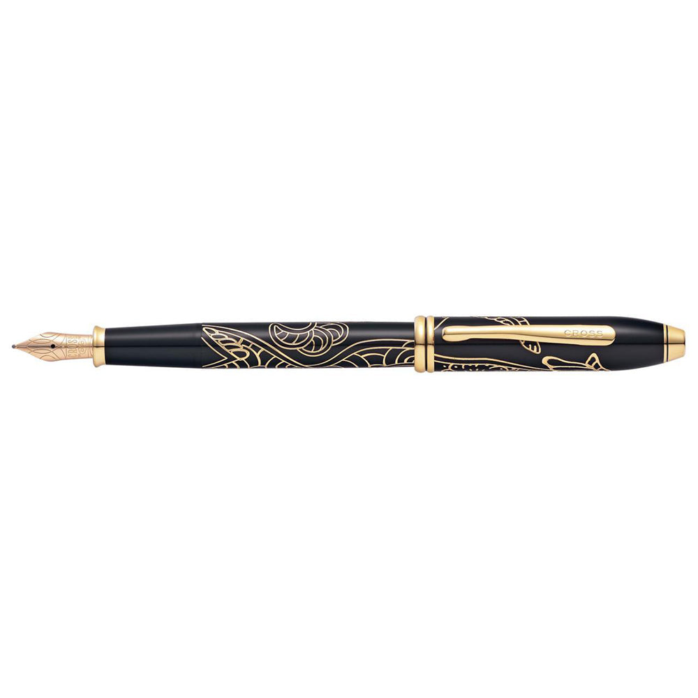 116278-cross-townsend-year-of-dog-fine-fountain-pen-lacq-23kt-black