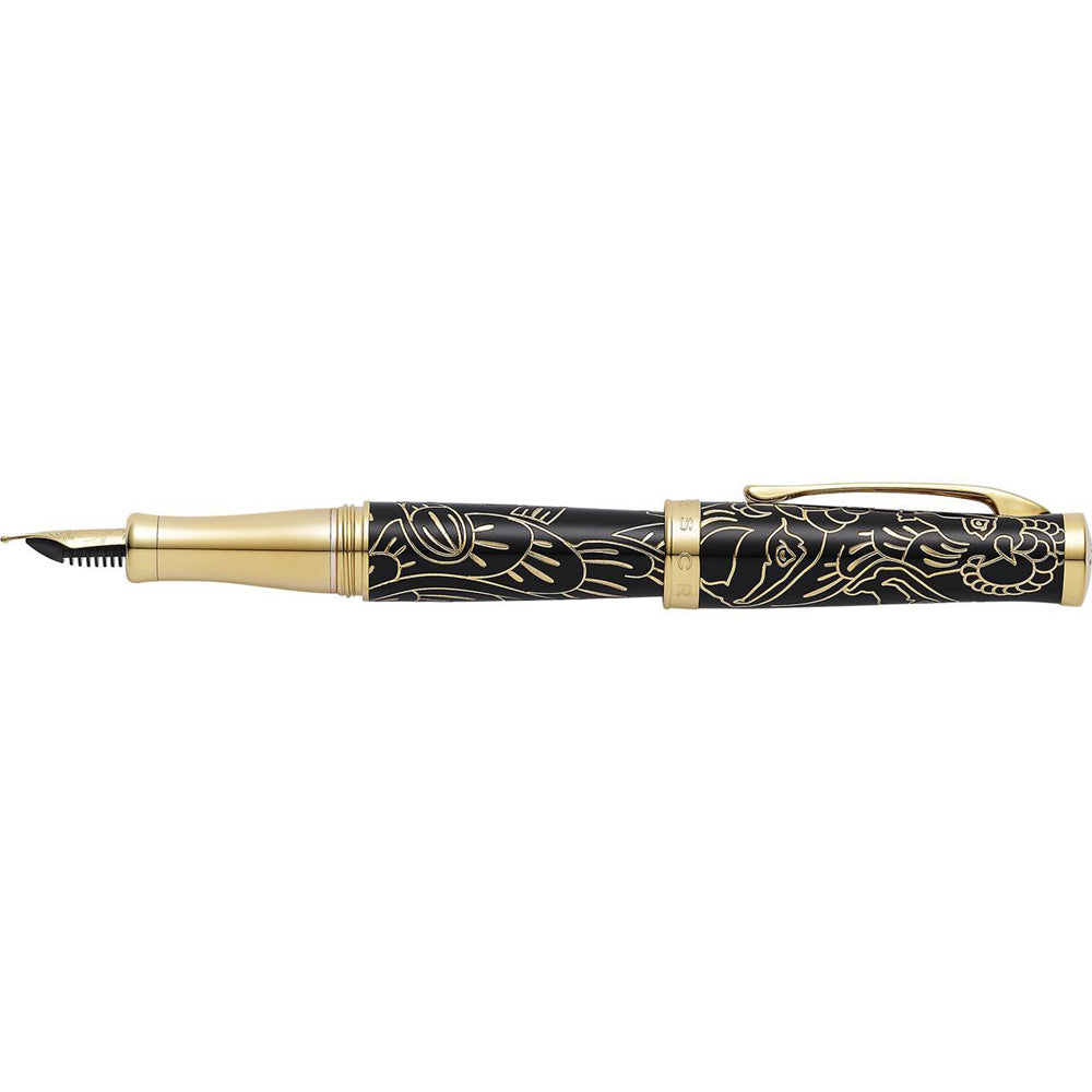 108414-cross-year-of-goat-medium-fountain-pen-sauvage-lacq-23kt-black