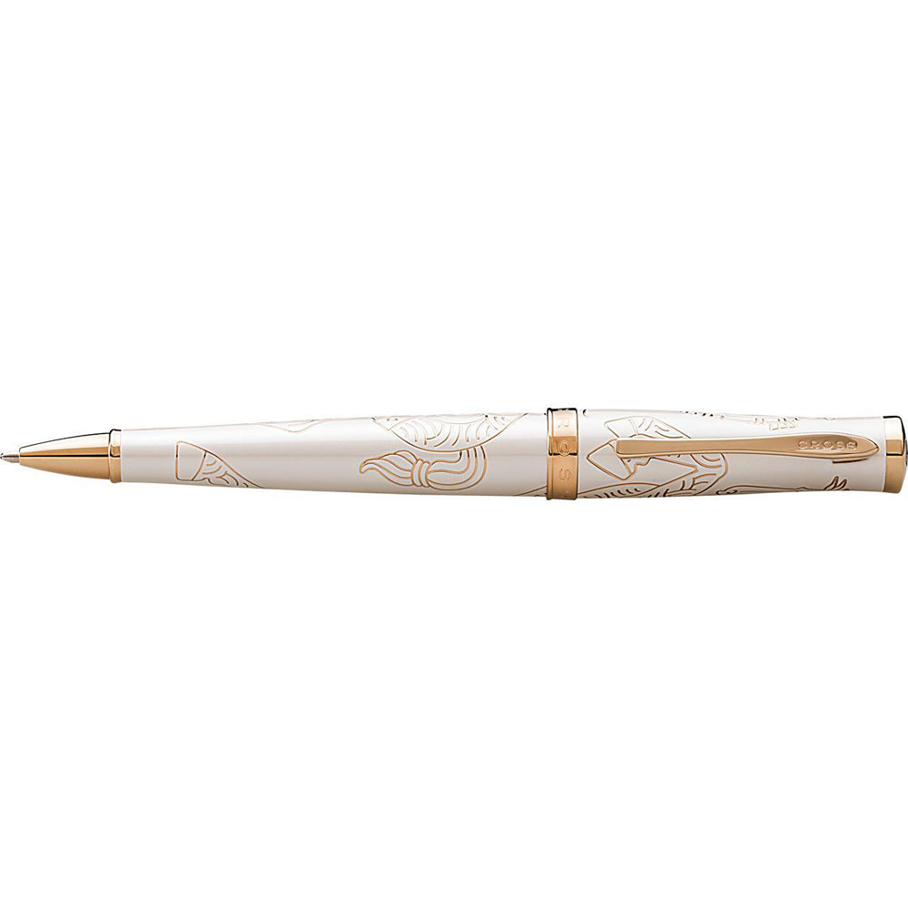 108419-cross-year-ot-horse-ball-point-pen-sauvage-lacq-23kt-white