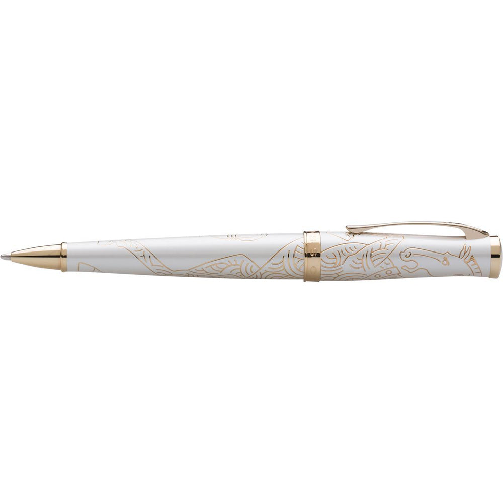 108419-cross-year-ot-horse-ball-point-pen-sauvage-lacq-23kt-white