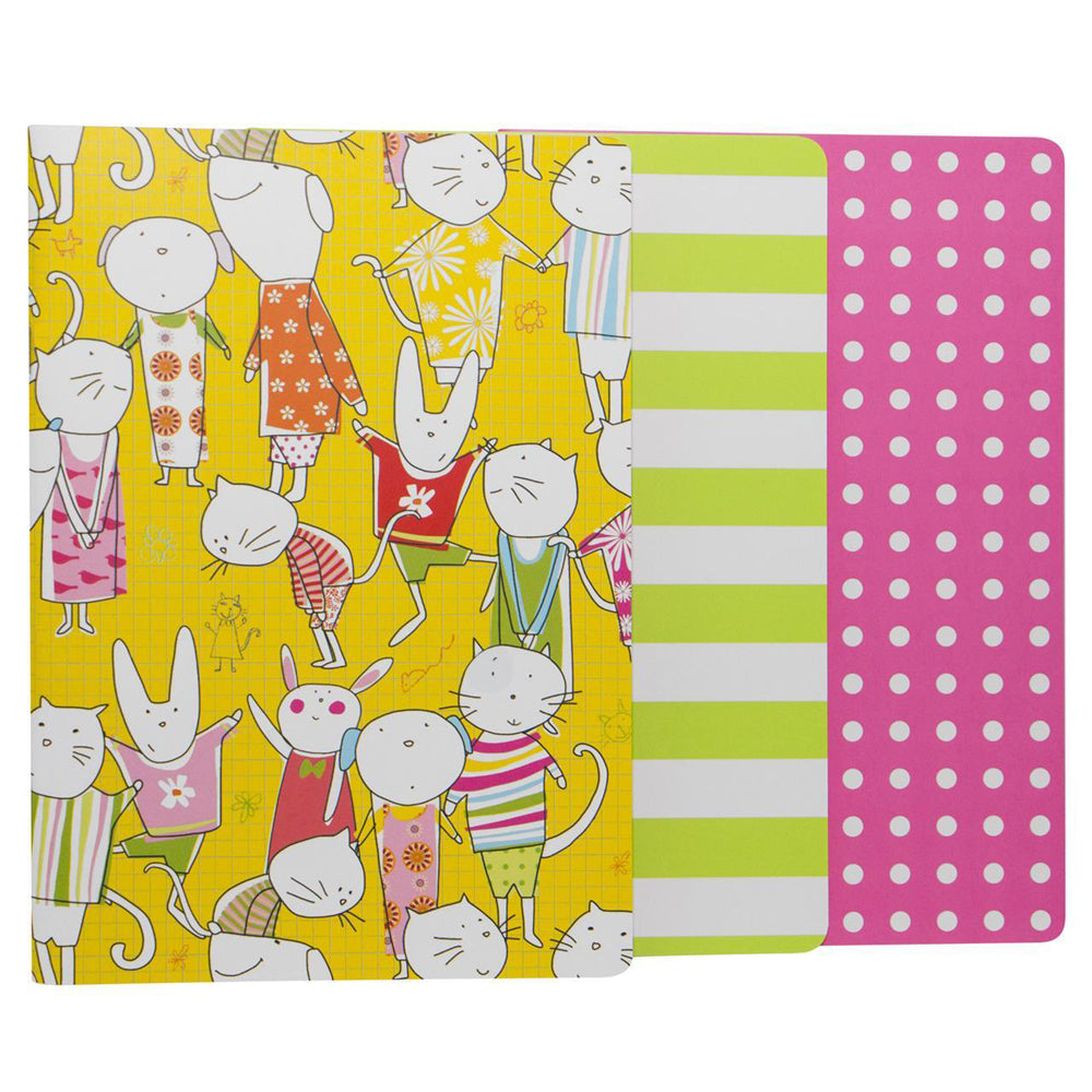 109324-3pc-lantern-studios-animal-playdate-a5-journal-set-cahier