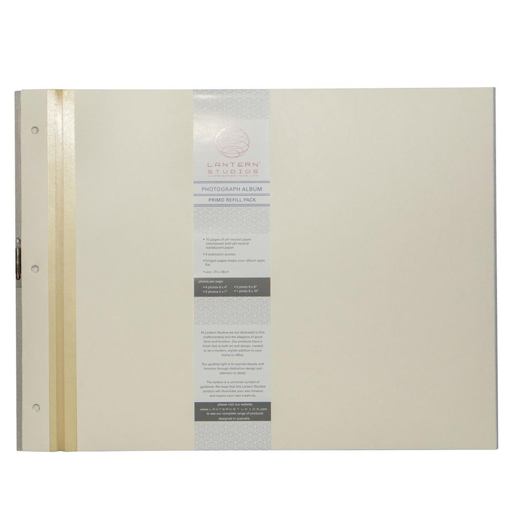 109306-10pc-lantern-studios-photo-album-primo-refill-pages-pack-cream-29x38cm