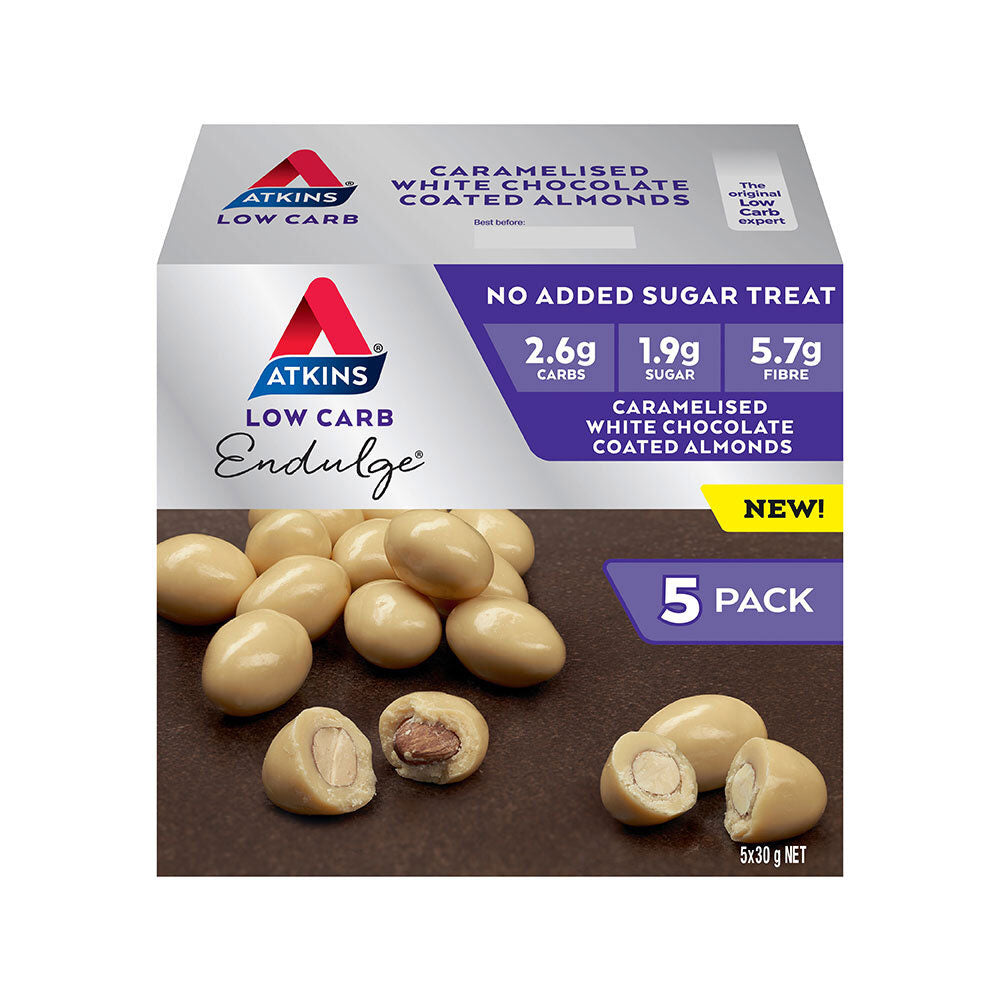 105712-4x-5pc-atkins-30g-endulge-treat-caramelised-white-choc-coated-almonds